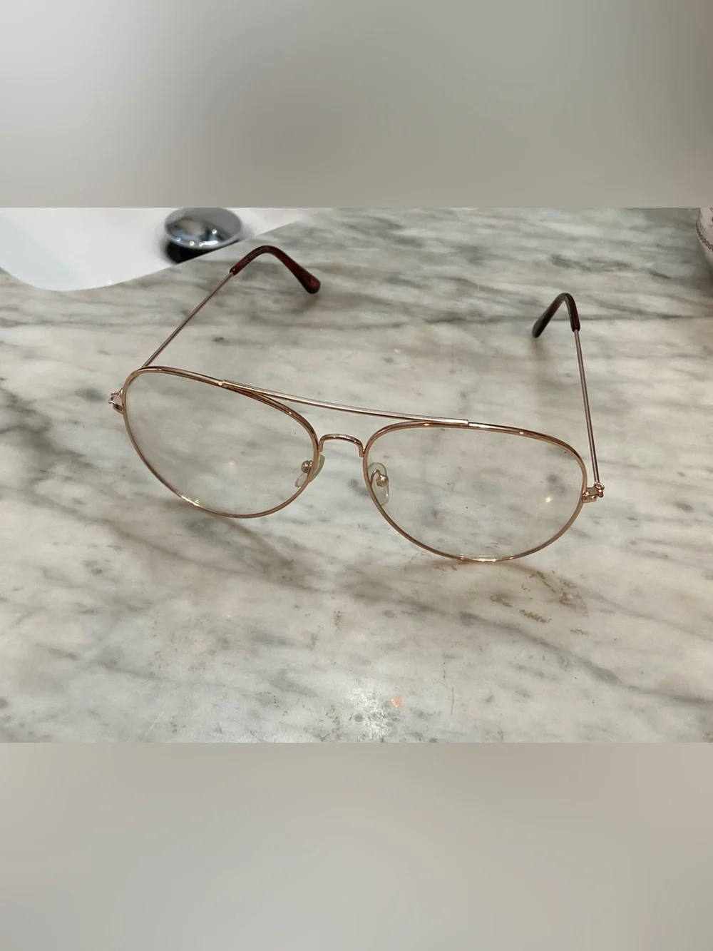 Rose Gold Aviator Glasses